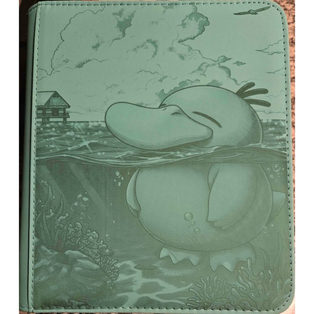 Pokemon ASC Psyduck 4 BLUE  Top Loader Binder 112 Cards Ready to Ship
